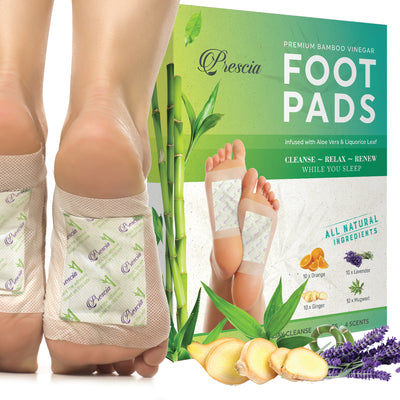 Premium Detox Adhesive Style Foot Pads - Variety Pack - Ginger, Mugwort, Lavender, Orange(40 pcs)