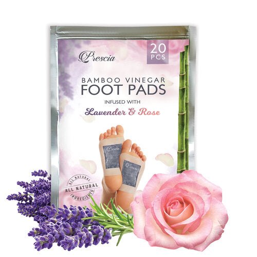 Prescia Premium Detox Foot Pads 2 in 1 | Calming Floral Overnight Cleanse - Prescia