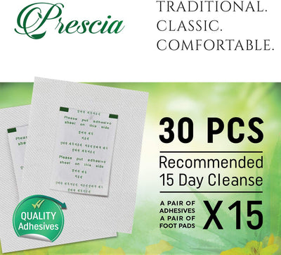Premium Detox Adhesive Foot Pads - Original Bamboo Vinegar Blends (30 pcs)