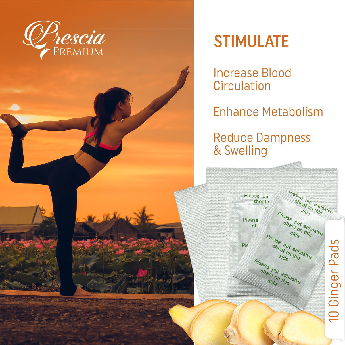 Prescia Cleansing Detox Foot Pads – 40 Count | Natural Overnight Foot Therapy - Prescia