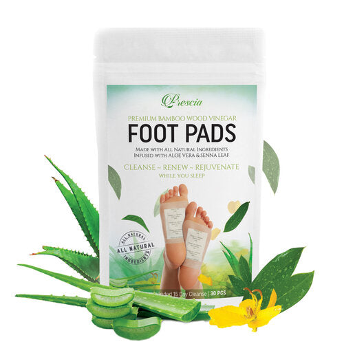 Bamboo Vinegar with Aloe and Senna Leaf Adhesive Foot Pads (30 pcs) - Crescena Beauty
